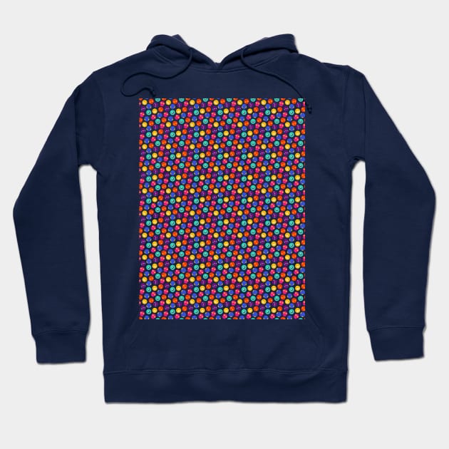 Smile Emotion Pattern Hoodie by Mako Design 